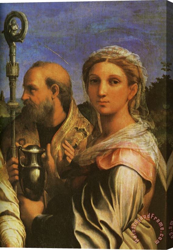 Raphael St Cecilia with Sts Paul, John Evangelists, Augustine And Mary Magdalene [detail #1] Stretched Canvas Print / Canvas Art